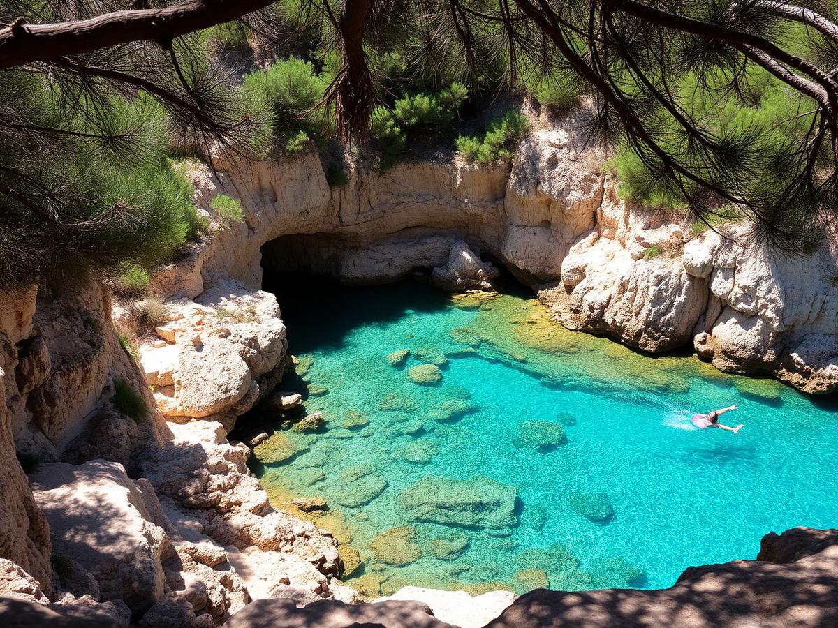 Rocky cove with clear water on the Costa Blanca
